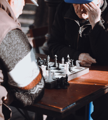 two men playing chess